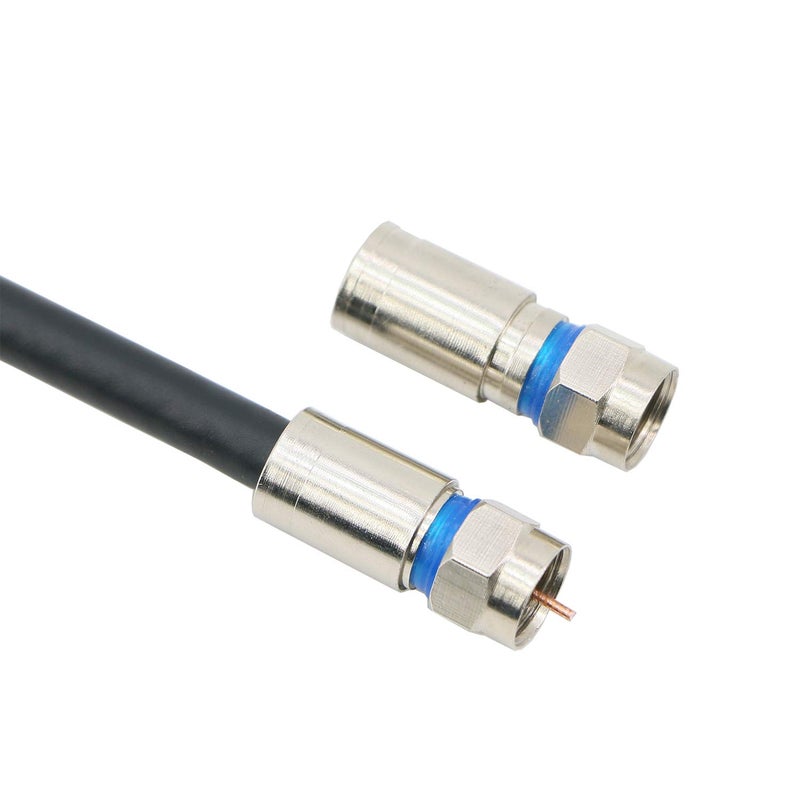 PASOW Compression RG6 F Connector Coax Coaxial Adapter Plug for Satellite & Cable TV (25 Pack) - Image 5